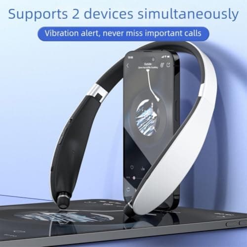 Compact Wireless Headphones 15cm Portable Travel Size(black) — view 5