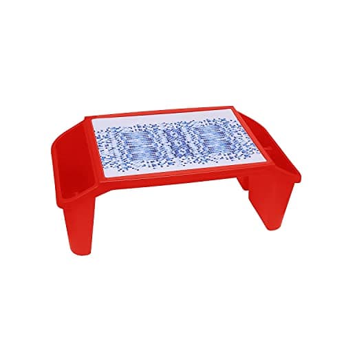 JMS we create smile - Plastic Activity Tray Portable Laptop Desk - Red Colour Large Lap Table Multipurpose Travel Tray for Girls & boys (Red) — view 4