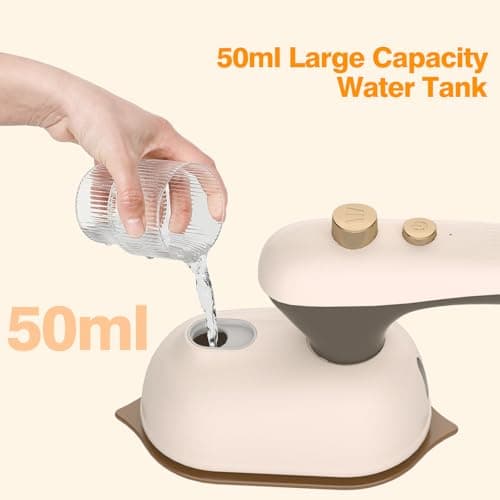 SUODAO Mini Travel Iron, 180° Rotating Foldable Mini Steam Iron Handheld with 50ml Water Tank,20s Fast Heat Up Portable Iron Support Dry and Wet Ironing,Ceramic Nonstick Soleplate for Home and Travel — view 6