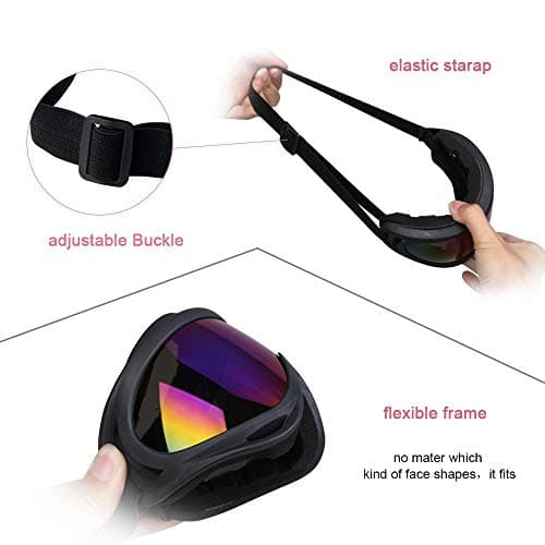 Vicloon Unisex Snow Goggles Windproof 100% UV Protection,Cycling Motorcycle Snowmobile Ski Goggles, Outdoor Sports Ski Glasses — view 4