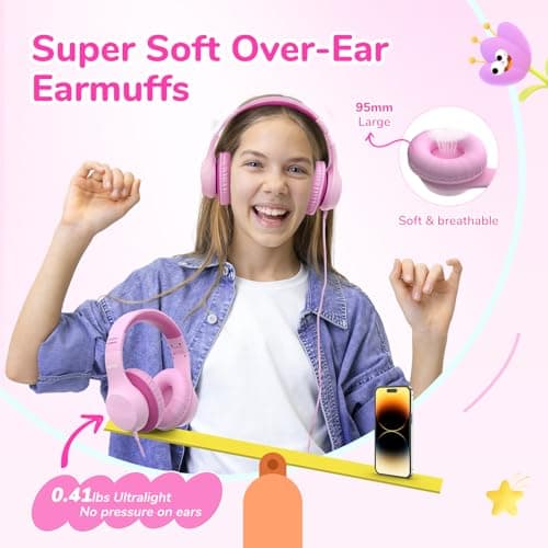 EarFun K3 Kids Headphones Wired, Over Ear Foldable Headphones with Mic — view 6
