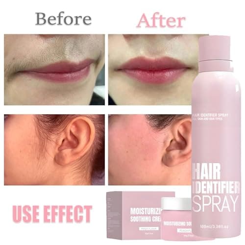 Facial Hair Visibility Mist and Razor Set, 100ml Face-Shaving Prep Spray with 4 Pink Face Razors – Lightweight Fine Hair Guide for At-Home Grooming — view 3