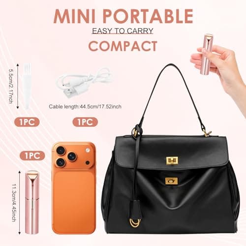 Facial Hair Remover for Women Face Hair Trimmer Rechargeable Facial Shaver — view 2