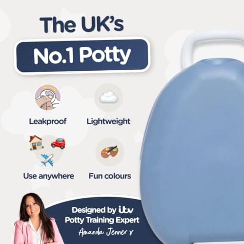 My Carry Potty - Travel Potty, Award-Winning Portable Toddler Toilet Seat for Kids to Take Everywhere (Blue Pastel) — view 5