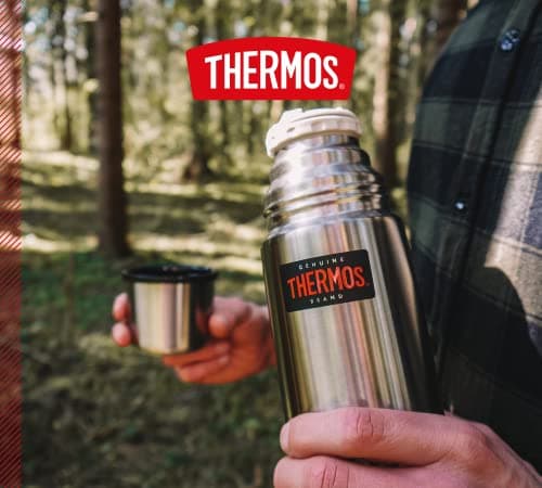Thermos Light & Compact Stainless Steel Flask (350ml) 14h Hot | 24h Cold — view 2