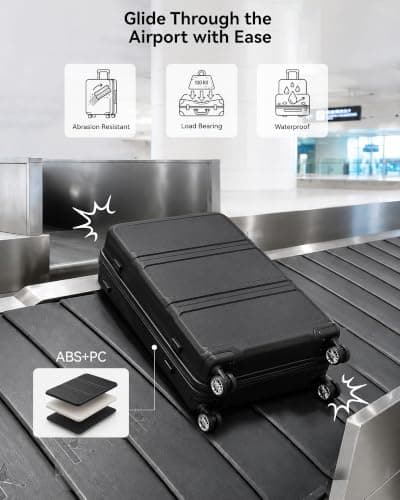 Kono Large Suitcase Lightweight ABS+PC Hard Shell 28 inch Checked Luggage — view 6
