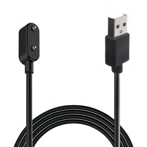 USB Charger Cable for Huawei Band 9/8/7/6/6 Pro/Watch Fit/Fit 2/Fit Mini/Honor Band 9/7/6/Watch ES/4X/4Pro Samsung Galaxy Fit 3 Smartwatch Replacement Magnetic Charging Cord, Black 1M