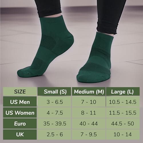 BambooMN Unisex Men's and Women's Rayon from Bamboo Athletic Quarter Crew Sock for Home Travel Work and Sport - Small/Medium - Olive Green - 4 Pairs — view 6