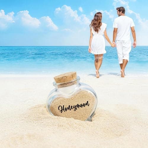 Honeymoon Sand Keepsake Jar Set with Mr and Mrs Luggage Tags — view 5