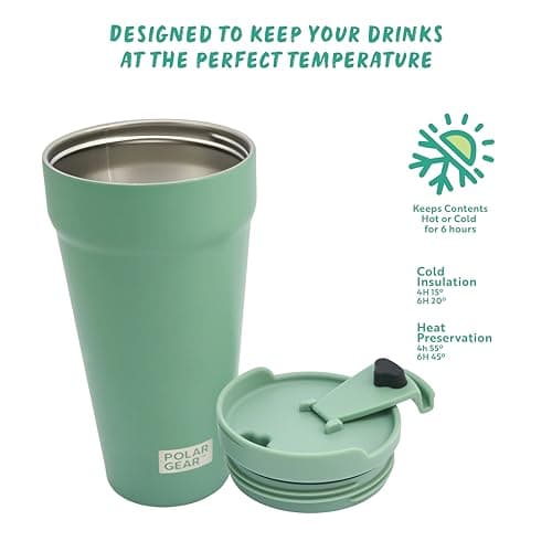 Polar Gear 470ml Coffee Cup Travel Mug, Insulated Coffee Cup w/Closure Lid — view 4