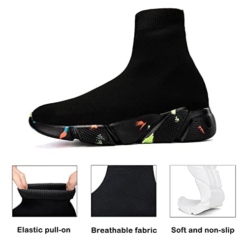 CERYTHRINA Athletic Walking Shoes Knit Weave Mesh Socks Running Shoes Lightweight Breathable Fashion Sneakers Road Fitness Train Dance Gym Casual Platform Loafers Camouflage 45 — view 5