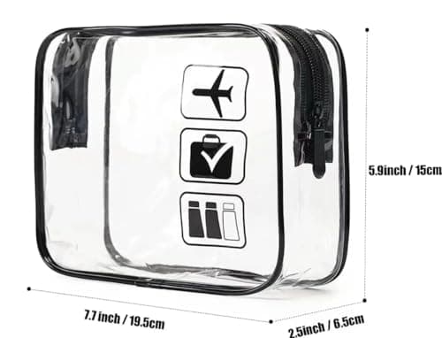 Men's travel toiletries kit, essential toiletry including clear travel bag, shampoo, roll on XXL deodorant, shower gel, toothpaste, portable travel toothbrush with case & 2 small empty pots — view 2