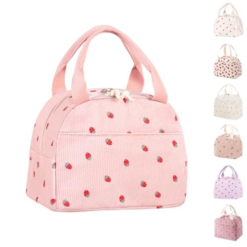 Lunch Bags for Women Insulated Cooler Lunch Bag Adults Kids Packed Lunch Box Tote Bag Cute Girls Ladies Lunch Bags for Work School Picnic Travel Pink Preppy Stuff Gifts for Teenage Girls Daughter