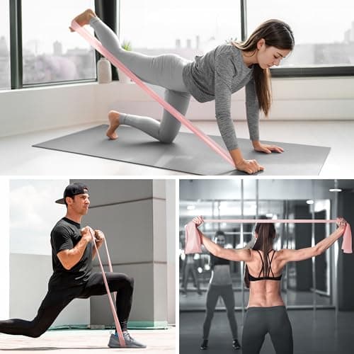 PROIRON Multi-Functional Latex Resistance Bands Set [2 in 1], 2M Long Exercise Band & 0.6M Mini Loop Band, for Women/Men Pilates, Stretching, Strength Training, Yoga, Gym, Fitness, Light — view 6