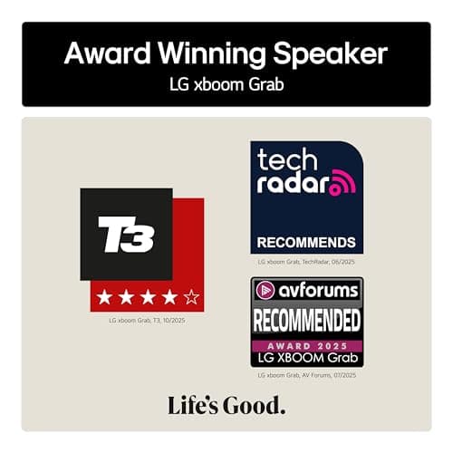 LG xboom Grab by will.i.am, xboom Signature Sound, Portable Bluetooth Speaker, up to 20 Hours of Playback, IP67 Dust and Water Resistant, MIL-STD 810H Durability, Adjustable Carrying Strap — view 2