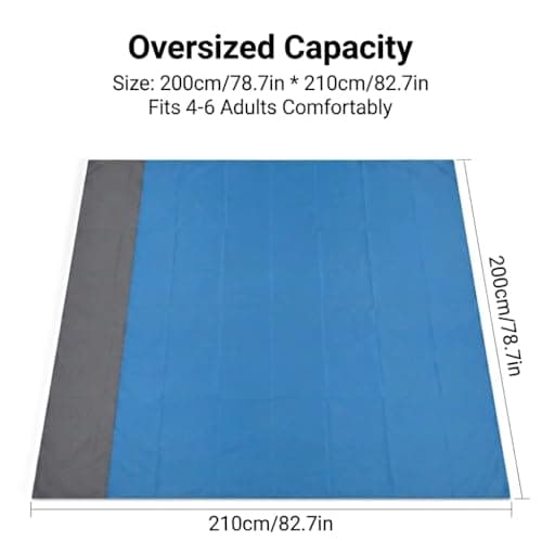 Snugcore Beach Blanket 200 x 210 Lightweight Beach Mat for Camping, Sand Free Foldable Picnic Blanket and Mat with Carry Bag, Large Size Portable Beach Blanket for Camping Outdoor Travel Garden Use — view 2