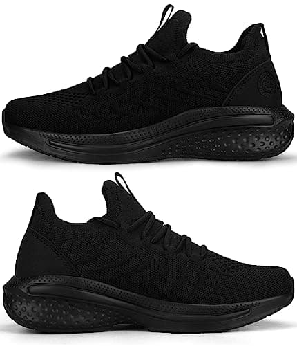 Giniros Womens Trainers Running Shoes Gym Walking Sports Sneakers Black 8.5 — view 3