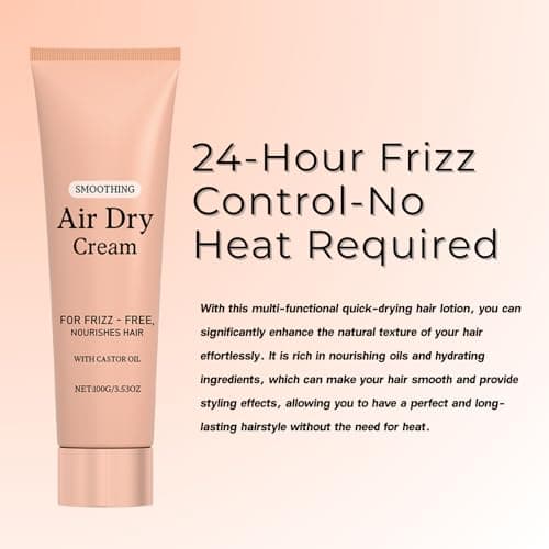 Smoothing Air Dry Cream for Hair,Cream for Frizzy Hair,Frizz Control Hair Conditioner for Long-Term Care,Lightweight Styling Cream Frizzy HairSmoothing,Weightless Styling Cream (1pcs, One Size) — view 2