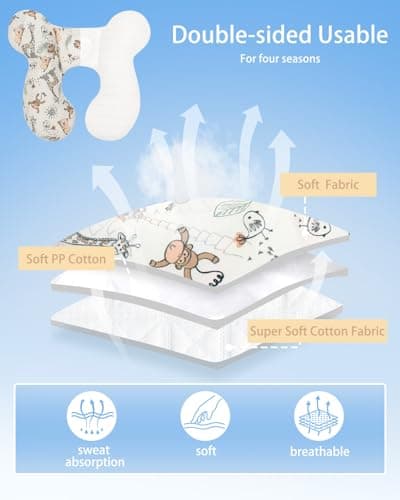 KAKIBLIN Baby Travel Pillow, Upgraded Baby Neck Pillows for Car Seat — view 2