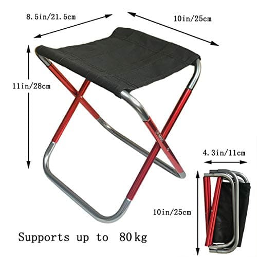 C hello cloud Camping Folding Stool, Mini Outdoor Collapsible Slacker Chairs Seat Portable Lightweight Folding Stool for Fishing Camp Traveling Hiking Beach Garden BBQ with Carry Bag in 3size (Small) — view 3