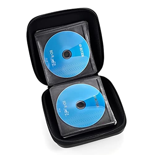 LIOVODE DVD Case, 48 Capacity EVA CD Case Holder Organizer Wallet for Car — view 4