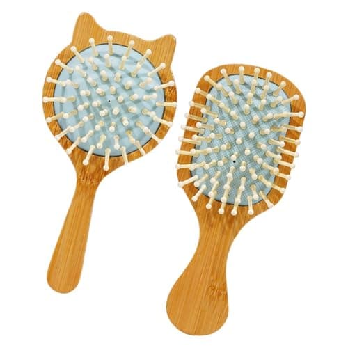Zambuph Multiuse Bamboo Hairbrush Set Massaging Detangling Hair Work Or Travel And Eco Friendly. Bamboo Brush With Air Ventilation Hole For Enhanced Cushion Flexiblity — view 3