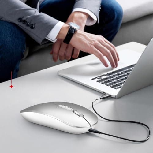 Wireless Mouse for Laptop | 2.4G Voice Typing Mouse | 1600DPI, Silent Click, Voice Recognition/Search/Input, Portable 28 Languages Translator for PC Laptop — view 3
