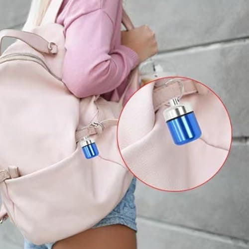 Mini Aluminum Storage Container - 4.2x2.7 Cm Keyring Pill Holder, Space Saving Organizer, Lightweight Pocket Sealable, Durable Colorful Travel Accessory Case | Jewelry Earplug Hiking Daily Use — view 3
