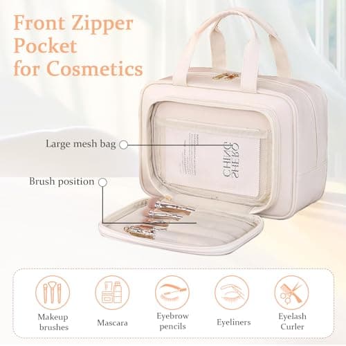 SYEXDZON Full Size Toiletry Bag, Multi-compartments Makeup Bag — view 3
