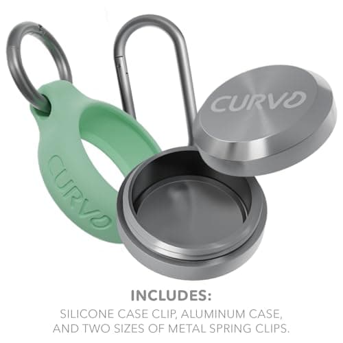 CURVD Premium Carrying Case - Durable Travel Keychain Container, Waterproof Holder for Earplugs, Pills, Coins Compatible with Loop, Eargasm & Vibes, Mini Purse Pill Box Container (Mint) — view 2