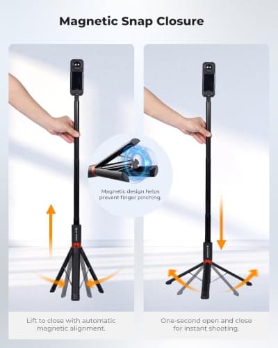 K&F Concept 66"/168cm Invisible Selfie Stick Tripod for Insta360 X5 X6/4/3 — view 5