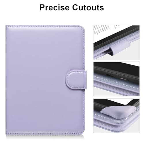 HoYiXi Universal Case for 6.8-7'' Kindle eReader Compatible with Paperwhite/Pocketbook and Tolino/Kobo Clara 2E/Kobo Clara HD,6.8" -7'' eReader Protective Cover with Built-in Card Slot,Purple — view 6