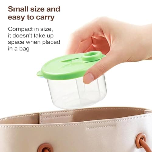 Milk Powder Dispenser Pots, Formula Dispenser with 3 Compartments, 4-Pack — view 5