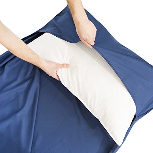 MIQIO 2-in-1 Sleeping Bag Liner and Lightweight XL Size Double Travel Bed Sheet — view 3