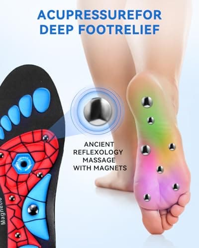 Insoles for Men and Women, Work and Boot Shoe Insoles UK3-7(10.6in) Black — view 5