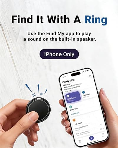 GPS Tracker Tag for Kids, iOS Only, Works with Apple Find My, No Monthly Fee, Child & Elderly Tracking Device with Pin Clip for Backpack, Clothing, School Bag — view 3