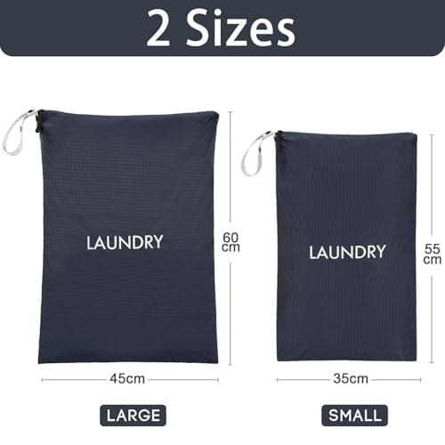 Asnews 2 Pack Laundry Bags, Travel Laundry Bag Dirty Clothes Organizer — view 2
