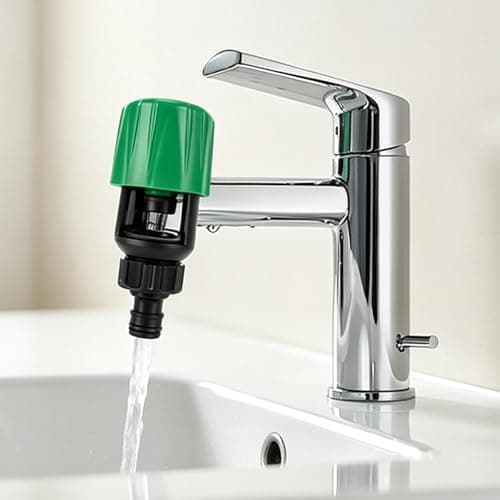 2-Piece Universal Tap Connector for Hose Pipe, Kitchen Tap Hose Connector, Mixer Tap Hose Connector with Tap Adapter, Fitting Set for Secure Connection to Standard Kitchen Taps — view 4