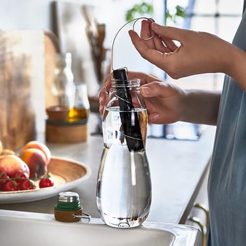 BLACK + BLUM Eau Good Glass Water Bottle | Leak Proof | 650ml | Olive — view 6