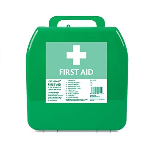 Lewist-Plast Premium Medium 11-20 Persons First Aid Kit Box - Complete with Integrated Carry Handle and Wall Mounting System, Ideal for Schools and Offices, Equipped with Emergency Supplies — view 2