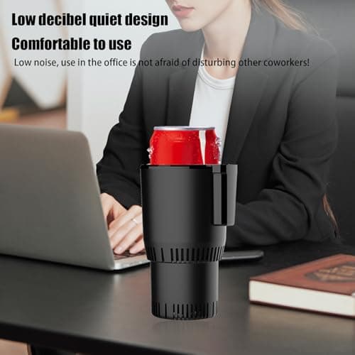 Car Cup Cooler – Portable Electric Car Cup Holder Cooler | USB Powered Drink Chiller for Bottles and Cans, 12V Travel Cup Cooler for Road Trips Desk Use, Quick Chill Beverage Cooler for Cars — view 3