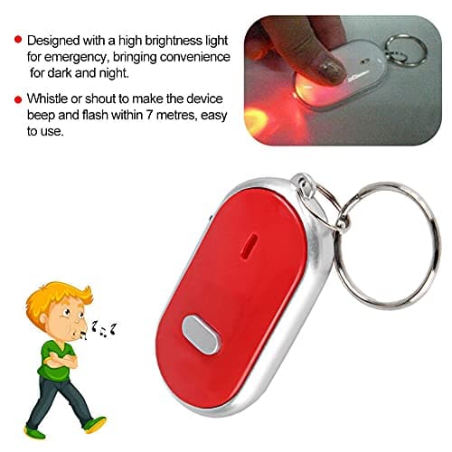 Leapiture Whistle Key Finder, Voice Controlled Item Locator, Anti Lost Device for Phone, Key Chain, Wallet, Luggage (Red) — view 3