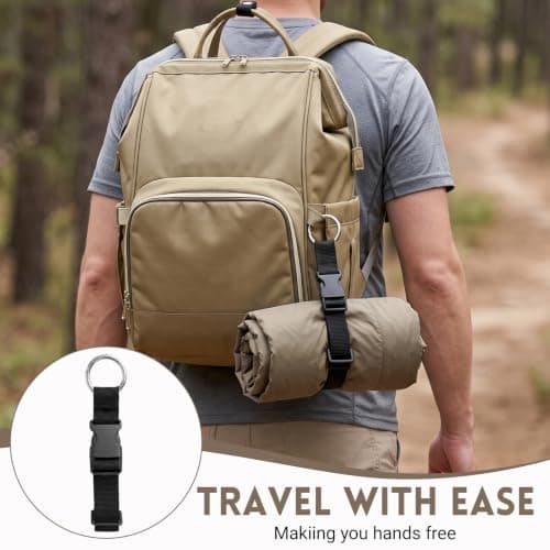 3 Pcs Add a Bag Luggage Straps Jacket Holder Strap with Ring Hooks & Buckle — view 5