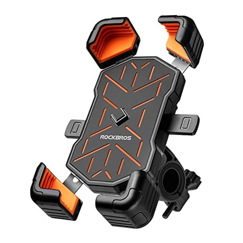ROCKBROS Bike Phone Mount with Auto-lock, 360°Rotation Fit for 4.5-7.2”