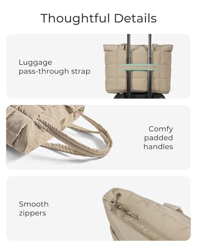 bagsmart Expandable Tote Bag for Women,22-28L Lightweight Puffer Travel Bag — view 4