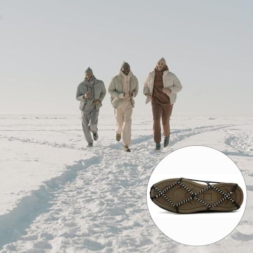 Hopzab Stainless Steel Non-Slip Ice Gripper for Shoe, Universal Gripper Spikes for Outdoor Winter Hiking Walking Jogging Fishing. — view 4