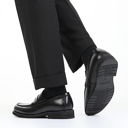 Bruno Marc Men's Dress Slip-on Penny Loafers Shoes,Black,8.5 — view 2