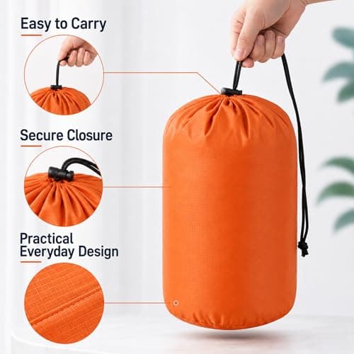 Rucksack Rain Covers, Drawstring Storage, Orange, Blue And Black, 3-Pack — view 6