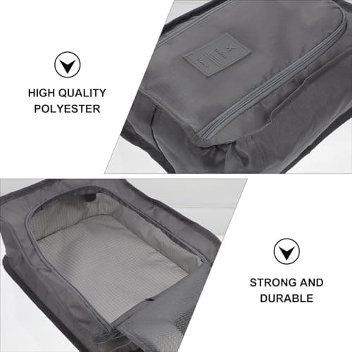 3 Pack Foldable Polyester Shoe Bags with Zippered Closure for Travel — view 3