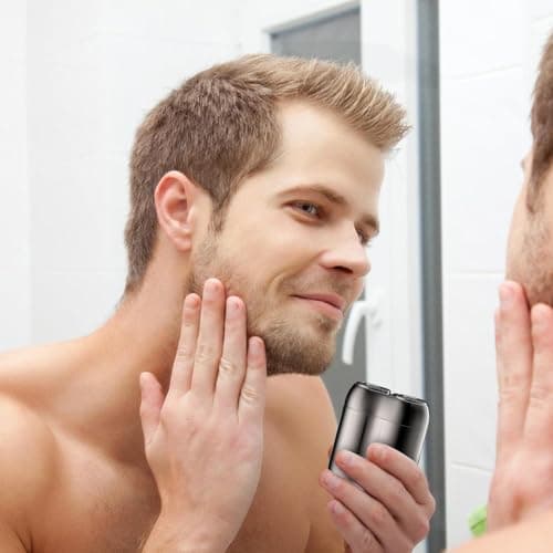 Mini Shavers for Men USB Rechargeable Mini Wet Dry Personal Men Face — view 5